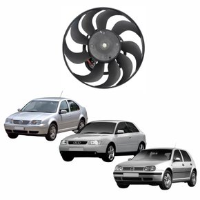 Eletroventilador Ventoinha  Volkswagen Bora  2001 Até 2005 Com Ar Condicionado Golf  2001 Até 2006 Com Ar Condicionado  Audi A3 1999 Até 2006  Com Ar Condicionado