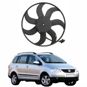 Eletroventilador Ventoinha Vw Spacefox 2009 Até 2014 Com Ar Condicionado 3 Fios