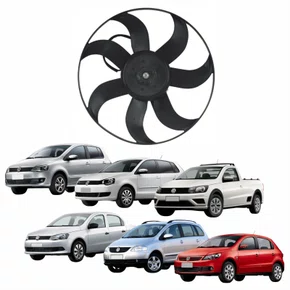 Eletroventilador Vw Gol Voyage Saveiro 2009 Até 2023 Fox Spacefox Polo 2006 Até 2023 Com Ar