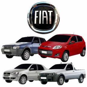 Emblema Grade Fiat Uno Palio Siena Strada 2004 2005 2006 2007 Preto