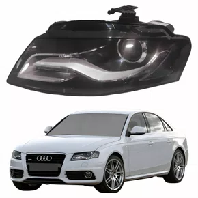 Farol Principal Audi A4 New 2008 2009 2010 2011 2012 Led Bi-Xenon Lado Esquerdo Motorista
