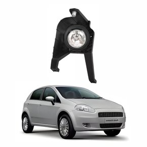 Farol Auxiliar de Milha Fiat Punto 2007 Até 2012 Com Suporte Lado Direito Passageiro
