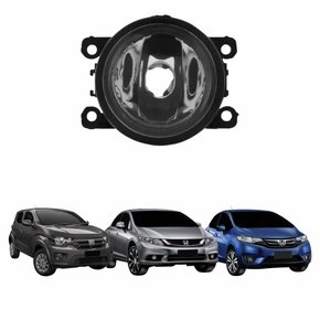 Farol Auxiliar De Milha Honda Civic 2015 2016 Fit 2015 Até 2017 Fiat Mobi 2016 Até 2023 Lado Direito Passageiro