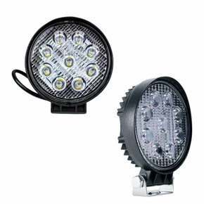 Farol Milha Auxiliar  Universal 8000k 10v/30v 2400lm 9 led Redondo