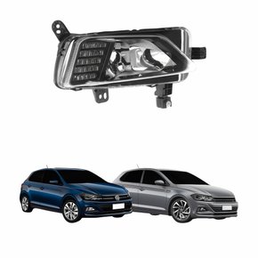 Farol Auxiliar De Milha Vw Polo Virtus 2017 2018 2019 2020 Lado Direito Passageiro