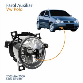 Farol Auxiliar De Milha Vw Polo 2003 2004 2005 2006 Lado Direito Passageiro