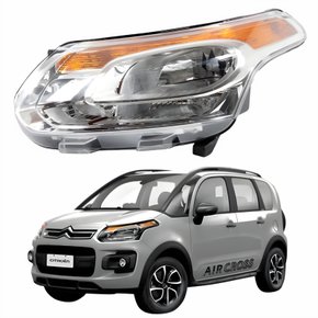 Farol Citroen Aircross 2011 Até 2015 Cromado Depo Lado Esquerdo Motorista