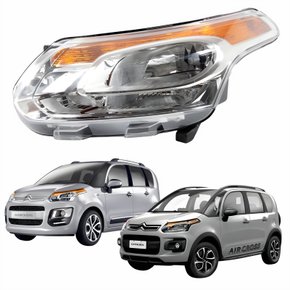 Farol Citroen C3 Picasso Aircross 2011 Até 2015 Cromado Depo Lado Esquerdo Motorista