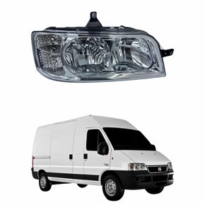 Farol Fiat Ducato 2005 Até 2015 Máscara Cromada Lado Direito Passageiro