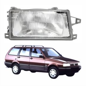 Farol Fiat Elba 1991 Até 1996 Lente De Vidro Lado Direito Passageiro