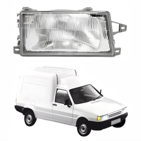 Farol Fiat Fiorino 1991 Até 2003 Lente De Vidro Lado Direito Passageiro