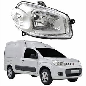 Farol Fiat Fiorino 2014 Até 2019 Original Arteb Máscara Cromada Lado Direito Passageiro