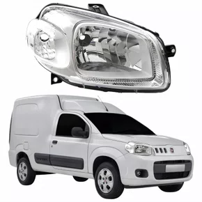 Farol Fiat Fiorino 2014 Até 2019 Original Máscara Cromada Lado Direito Passageiro