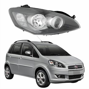 Farol Principal Fiat Idea 2011 Até 2016 Cinza Lado Direito Passageiro