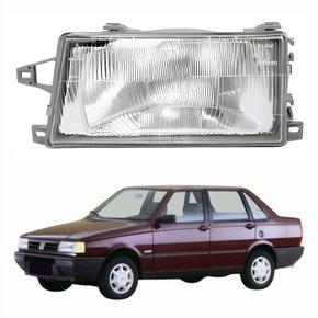 Farol Fiat Prêmio 1991 Até 1996 Lente De Vidro Lado Esquerdo Motorista