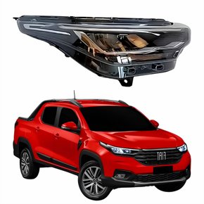 Farol Principal Fiat Strada 2024 2025 Com Led High Lado Direito Passageiro