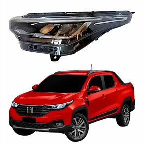 Farol Principal Fiat Strada 2024 2025 Com Led High Lado Esquerdo Motorista
