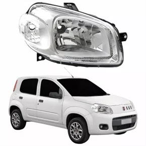 Farol Fiat Uno Vivace 2010 Até 2014 Original Máscara Cromada Lado Direito Passageiro