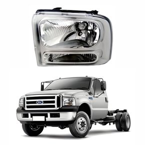 Farol Ford F4000 2007 Até 2011 Máscara Cromada Lado Esquerdo Motorista