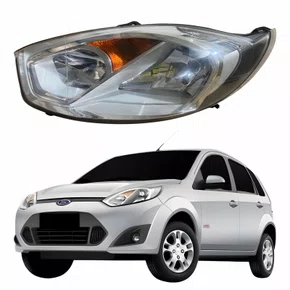 Farol Principal Ford Fiesta 2011 2012 2013 2014 Cromado Lado Esquerdo Motorista