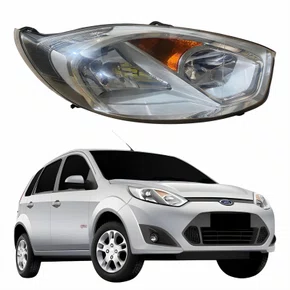 Farol Principal Ford Fiesta 2011 2012 2013 2014 Cromado Lado Direito Passageiro
