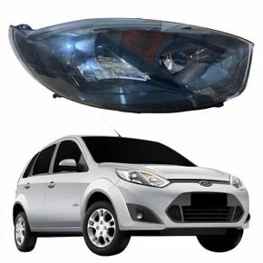 Farol Principal Ford Fiesta 2011 Até 2016 Máscara Negra Lado Direito Passageiro