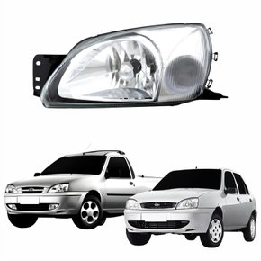 Farol Ford Fiesta 2000 2001 2002 Courier 2000 Até 2010 Pisca Cristal Lado Esquerdo Motorista