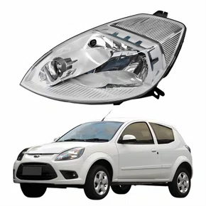Farol Principal Ford Ka 2008 Até 2014 Máscara Cromada Lado Esquerdo Motorista
