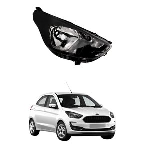 Farol Ford Ka 2019 2020 2021 Máscara Negra Lado Direito Passageiro