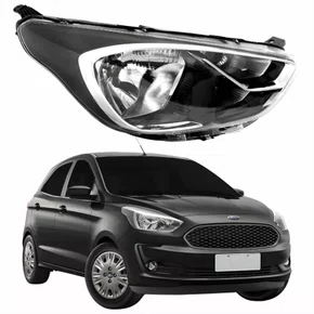 Farol Ford Ka 2019 Até 2023 Original Máscara Negra Lado Direito Passageiro