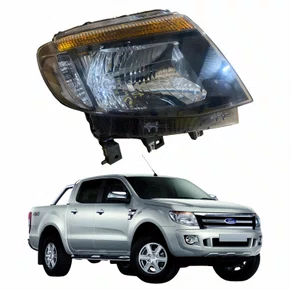 Farol Principal Ford Ranger 2012 Até 2016 Máscara Negra Pisca Âmbar Lado Direito Passageiro
