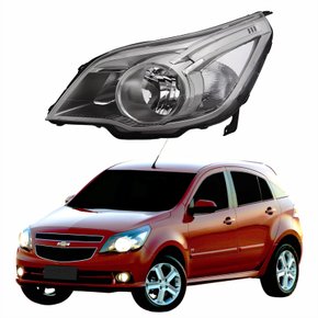 Farol Gm Agile 2009 Até 2016 Cromomix Lado Esquerdo Motorista