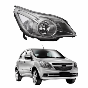 Farol Gm Agile 2009 Até 2016 Máscara Cromomix Lado Direito Passageiro