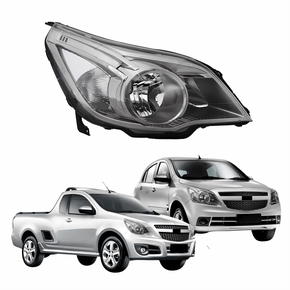 Farol Gm Agile Montana 2009 Até 2021 Máscara Cromomix Lado Direito Passageiro