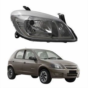 Farol Gm Celta 2012 Até 2014 Cromomix Lado Direito Passageiro