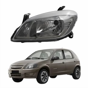 Farol Gm Celta 2012 Até 2014 Cromomix Lado Esquerdo Motorista