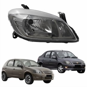 Farol Gm Celta Prisma 2012 Até 2014 Cromomix Lado Direito Passageiro