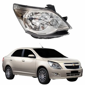 Farol Gm Cobalt 2012 2013 2014 2015 Mascara Cromada Lado Direito Passageiro