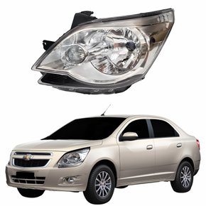 Farol Gm Cobalt 2012 2013 2014 2015 Mascara Cromada Lado Esquerdo Motorista