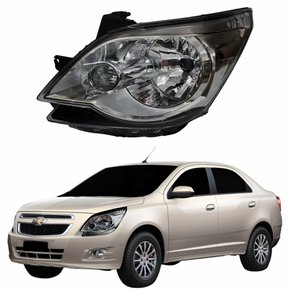 Farol Gm Cobalt 2012 2013 2014 2015 Mascara Cromomix Lado Esquerdo Motorista