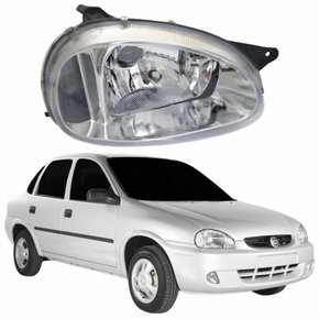 Farol Gm Corsa 1994 Até 1999 Vidro Lado Direito Passageiro