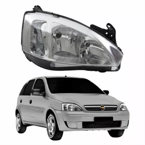 Farol GM Corsa Hatch 2003 Até 2012 Lado Direito Passageiro