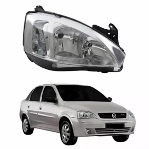 Farol GM Corsa Sedan 2003 Até 2012 Lado Direito Passageiro