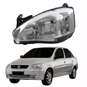 Farol GM Corsa Sedan 2003 Até 2012 Lado Esquerdo Motorista