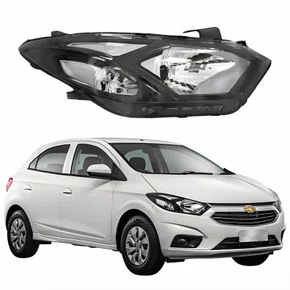 Farol Gm Onix 2017 Até 2020 Máscara Negra Lado Direito Passageiro