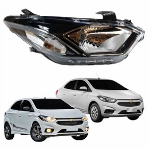 Farol Gm Onix Prisma 2017 Até 2019 Com LED Lado Direito Passageiro