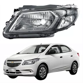 Farol Gm Prisma 2013 até 2016 Fumê Lado Esquerdo Motorista