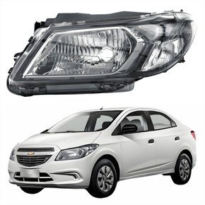 Farol Gm Prisma 2013 até 2016 Original Arteb Fumê Lado Esquerdo Motorista