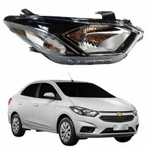 Farol Gm Prisma 2017 Até 2019 Com LED Lado Direito Passageiro