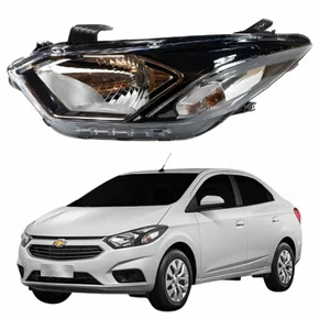 Farol Gm Prisma 2017 Até 2019 Com LED Lado Esquerdo Motorista